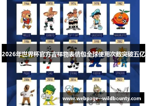 2026年世界杯官方吉祥物表情包全球使用次数突破五亿