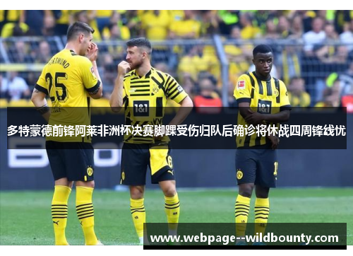 多特蒙德前锋阿莱非洲杯决赛脚踝受伤归队后确诊将休战四周锋线忧 多特蒙德前锋阿莱非洲杯决赛脚踝受伤归队后确诊将休战四周锋线忧